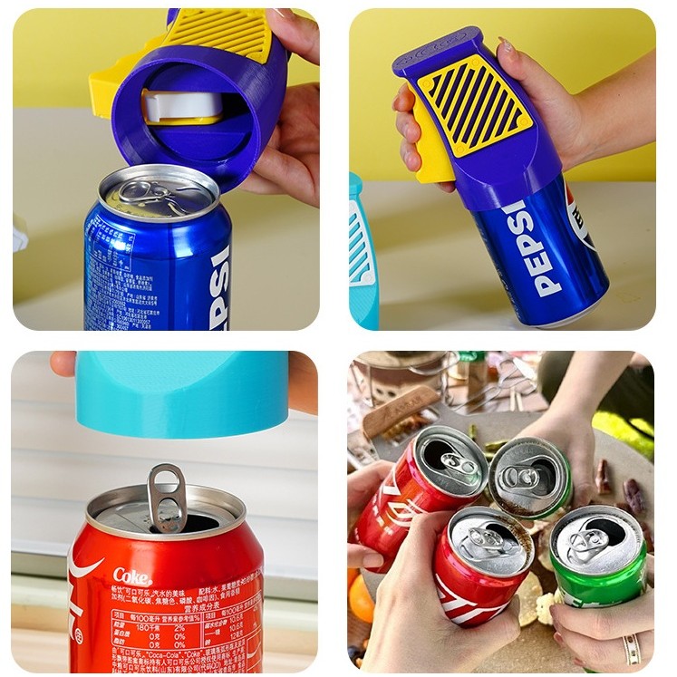 Desfacator Doze, Flippy, din ABS, 10.7 x 8 cm, Manual, Albastru/Galben