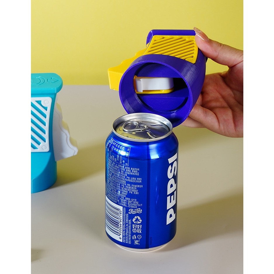 Desfacator Doze, Flippy, din ABS, 10.7 x 8 cm, Manual, Albastru/Galben