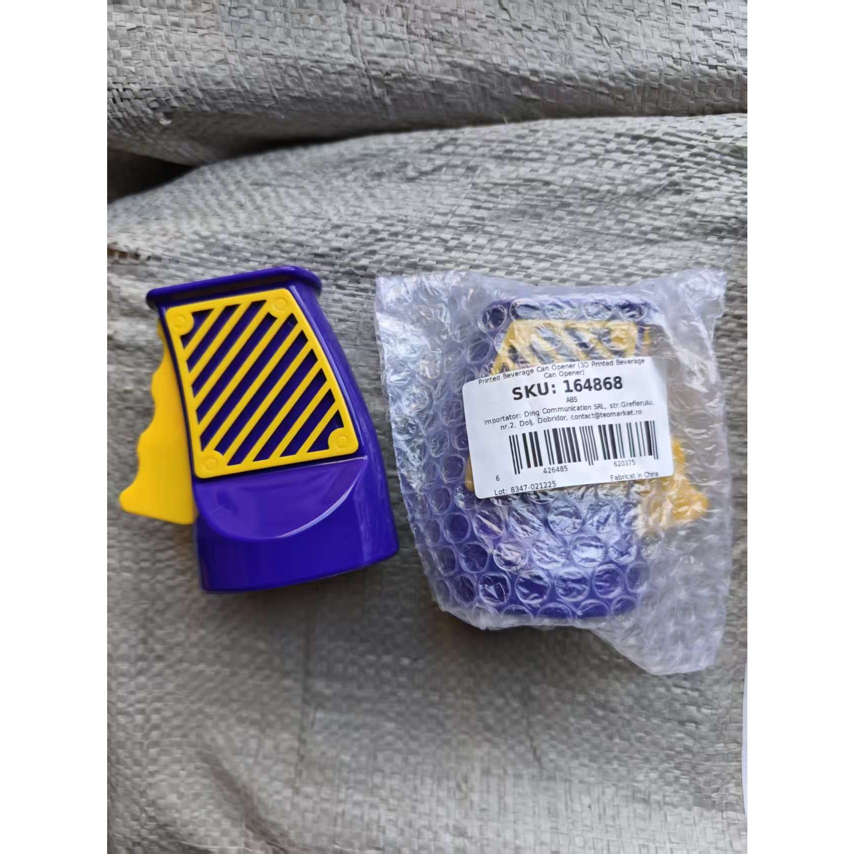 Desfacator Doze, Flippy, din ABS, 10.7 x 8 cm, Manual, Albastru/Galben