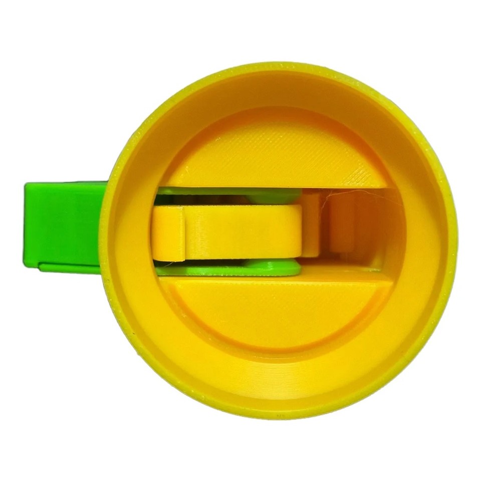 Desfacator Doze, Flippy, din ABS, 10.7 x 8 cm, Manual, Galben/Verde