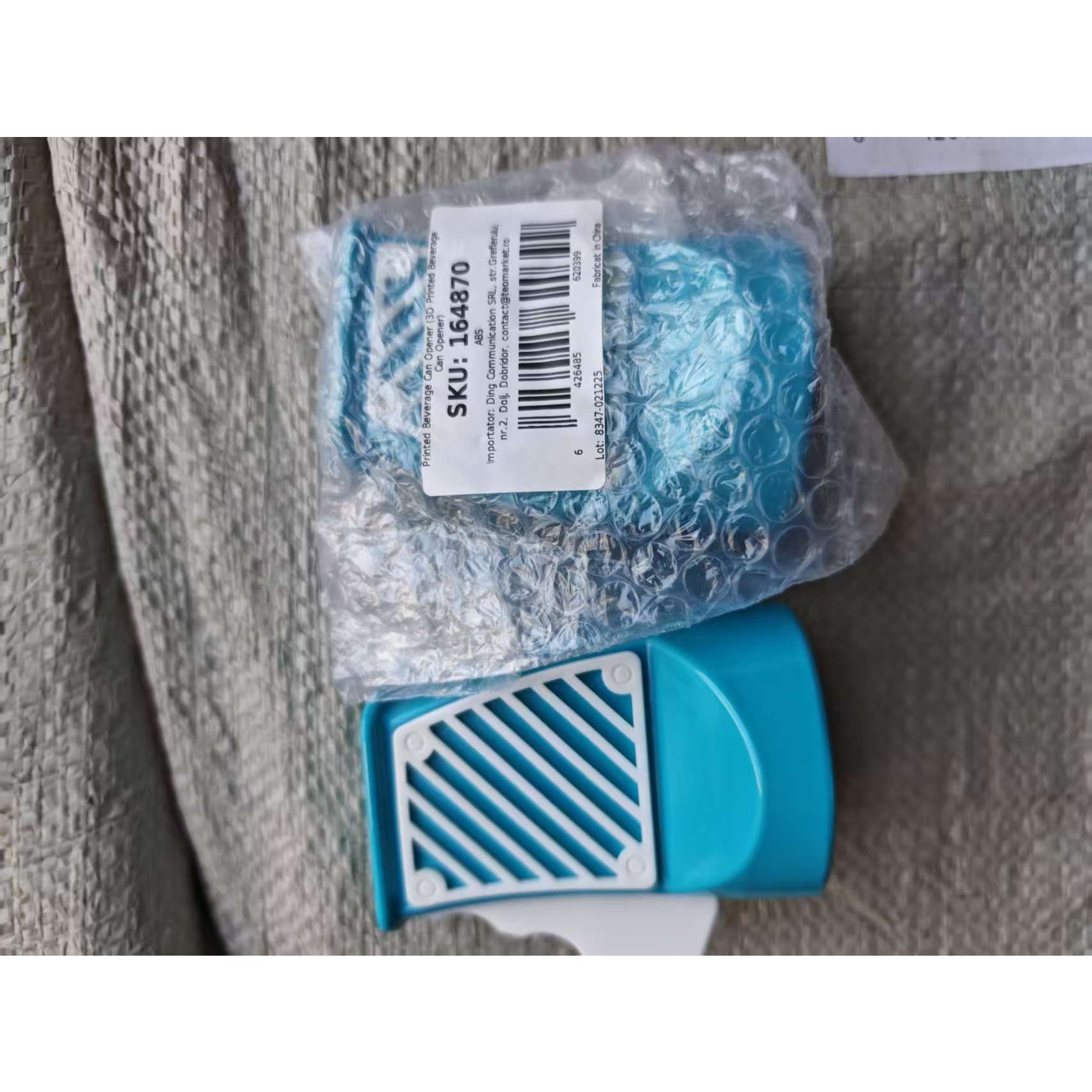 Desfacator Doze, Flippy, din ABS, 10.7 x 8 cm, Manual, Albastru Deschis/Alb