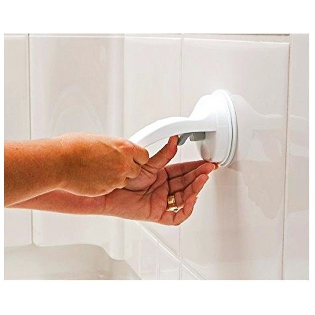 Suport de Picior, Flippy, pentru Baie, cu Ventuza, din PP si PVC, Antiderapant, 11.5 x 15 cm, Alb