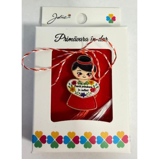 Martisor Brosa Mica in Cutie, Dimensiune Brosa 2.5-3 cm, Material Metal, Model 2