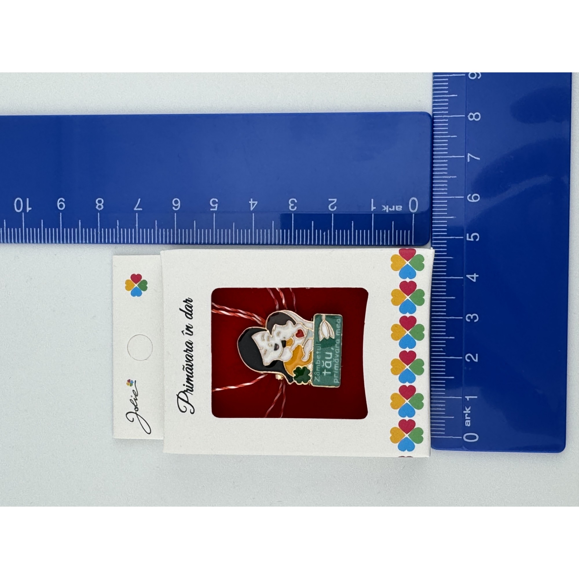 Martisor Brosa Mica in Cutie, Jolie, Design cu Mesaj, Dimensiune 2.5-3 cm, Material Metal, Model Mama si Fiul