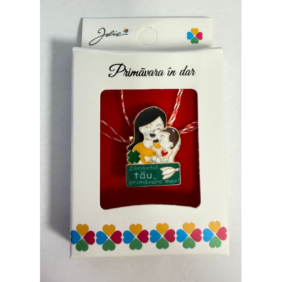 Martisor Brosa Mica in Cutie, Dimensiune Brosa 2.5-3 cm, Material Metal, Model 6