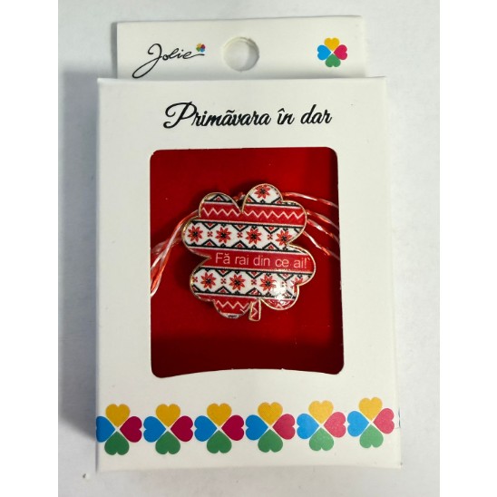 Martisor Brosa Mica in Cutie, Dimensiune Brosa 2.5-3 cm, Material Metal, Model 11