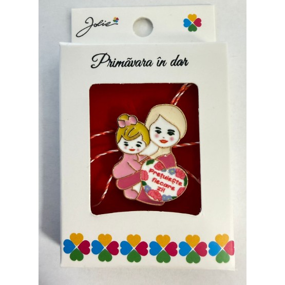 Martisor Brosa Mica in Cutie, Dimensiune Brosa 2.5-3 cm, Material Metal, Model 12