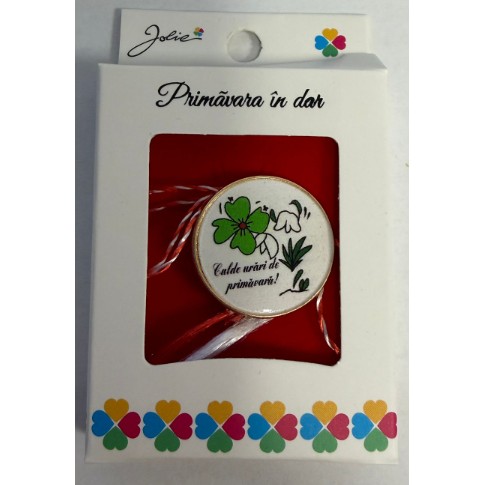 Martisor Brosa Mica in Cutie, Dimensiune Brosa 2.5-3 cm, Material Metal, Model 23