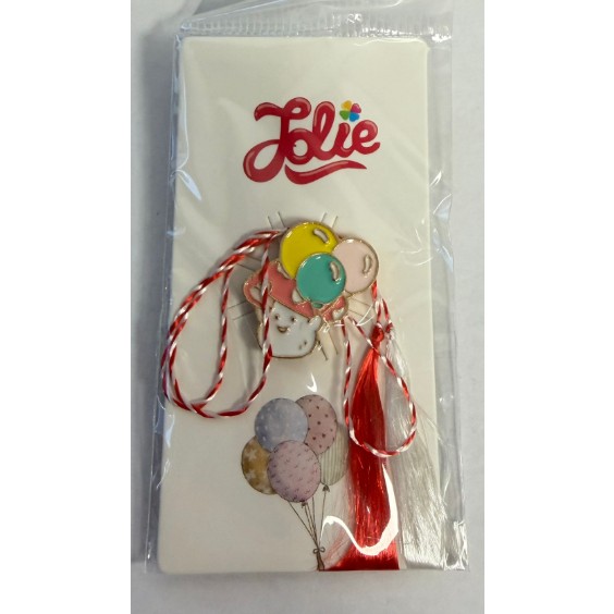 Martisor pentru copii, Brosa, Material Metal, Ambalaj Carton cu Design, Deimensiune Brosa Aproximativ 2 x 2 cm, Multicolor, Model 49