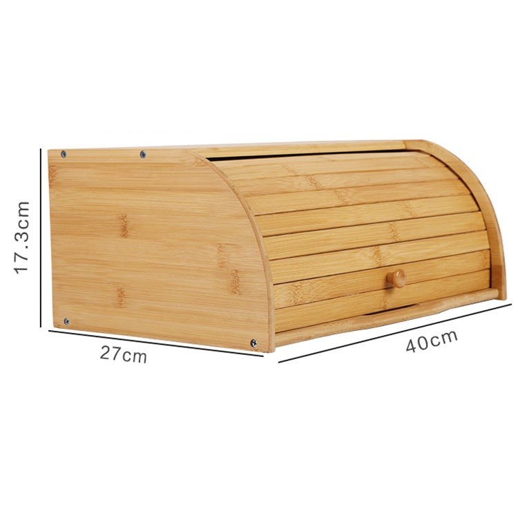 Cutie de Paine, Flippy, din Lemn de Bambus, Multifunctionala, 40 x 27 x 17.3 cm, Natur