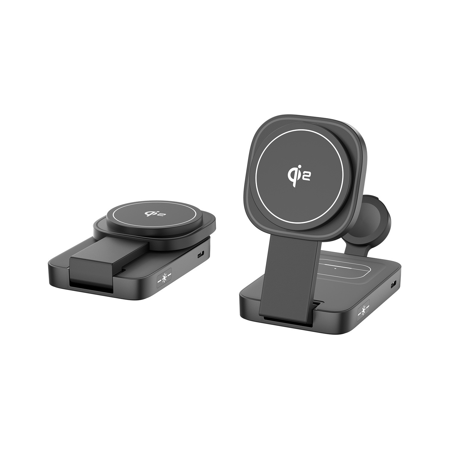 Statie de Incarcare MagSafe 3 in 1, Flippy, Magnetica Wireles Charger, Compatibil cu Apple iPhone, iWatch, AirPods, New Design, Max 23W, 11 x 6.5 x 2.9 cm, Negru