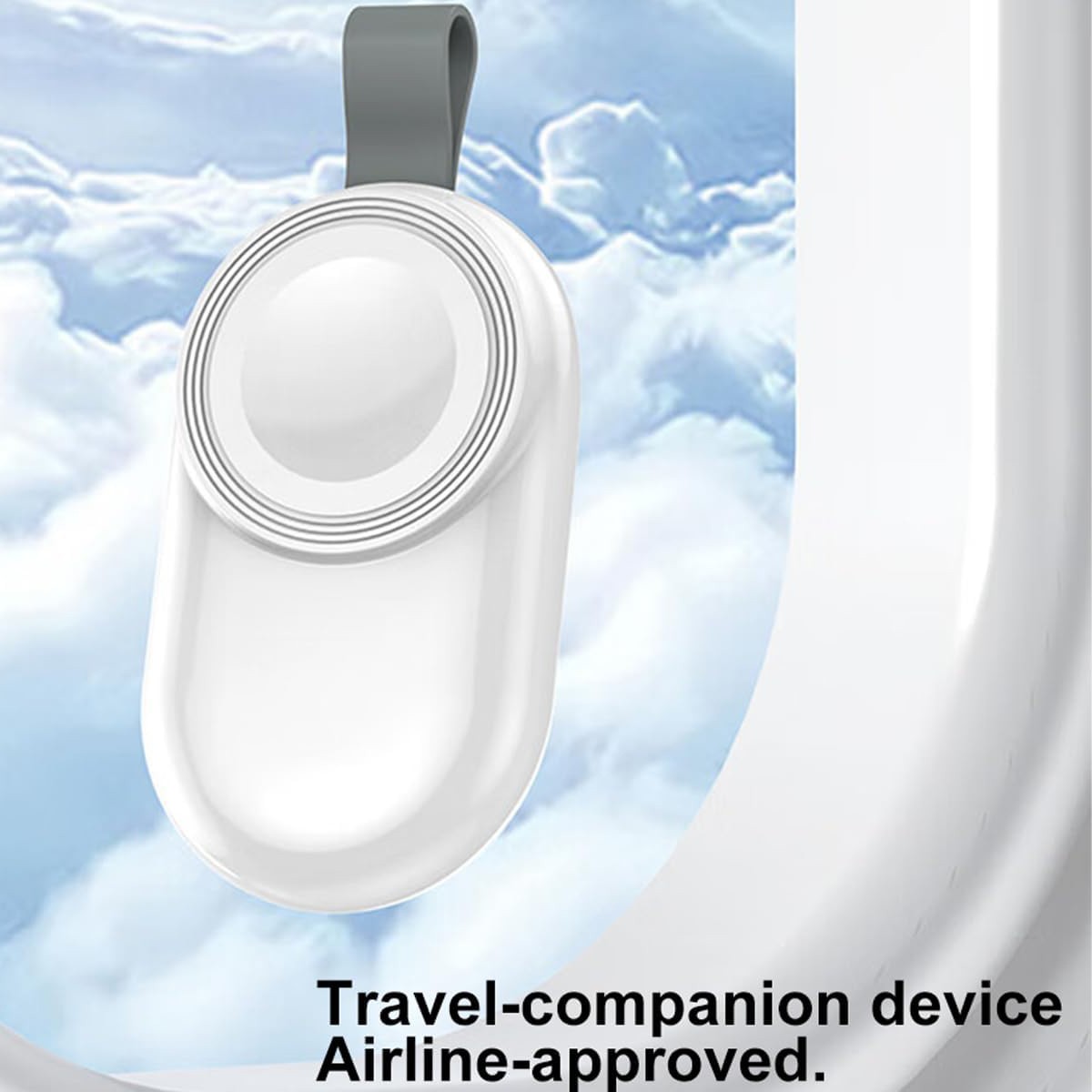 Incarcator Wireless pentru Smart Watch, Flippy, Compatibil cu Apple iWatch 1/9, Magnetic, Interfata TYPE-C, Fara Cablu direct in Statie sau Calculator, Alb