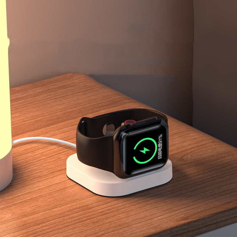 Incarcator Wireless pentru Smart iWatch, Flippy, Compatibil cu Apple iWatch 1/9, Magnetic Charger, Interfata TYPE-C, 3W, 7.5 x 7.5 x 1.2 cm, Pliabil, Alb