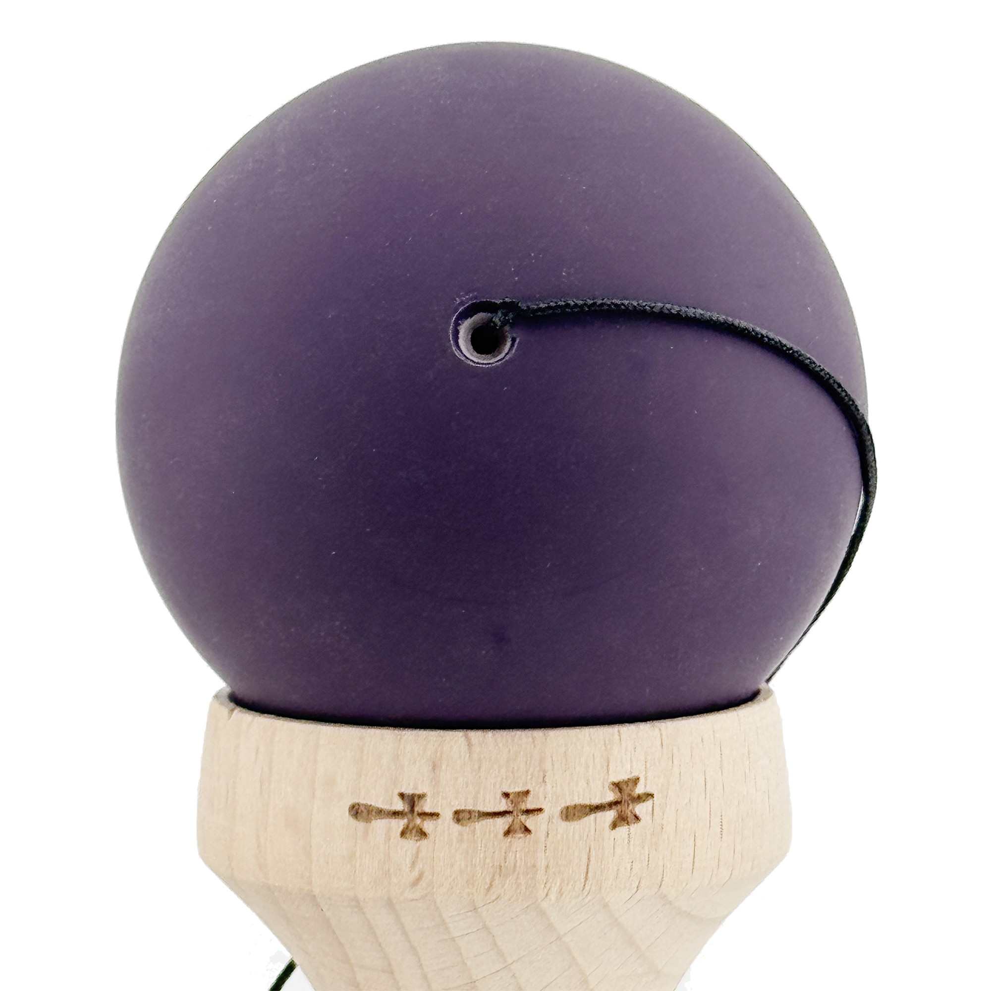 Kendama X Originala, Profesionala, Flippy, Cupe Mari KING SIZE V3, Rubber Grip, Gaura in Baza, Rulment Metalic, din lemn 18 cm, Ata 55 cm, Gradient Negru/Albastru deschis