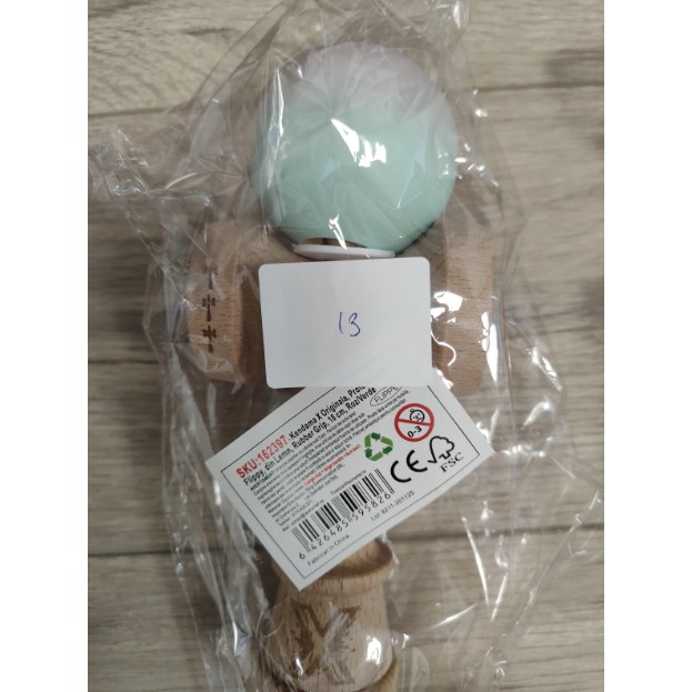 Kendama X Originala, Profesionala, Flippy, Big Cups V3, Rubber Grip model Roz/Verde