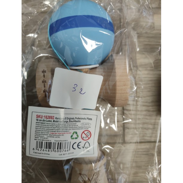 Kendama X Originala, Profesionala, Flippy, Big Cups V3, Rubber Grip model bleu/albastru/bleu