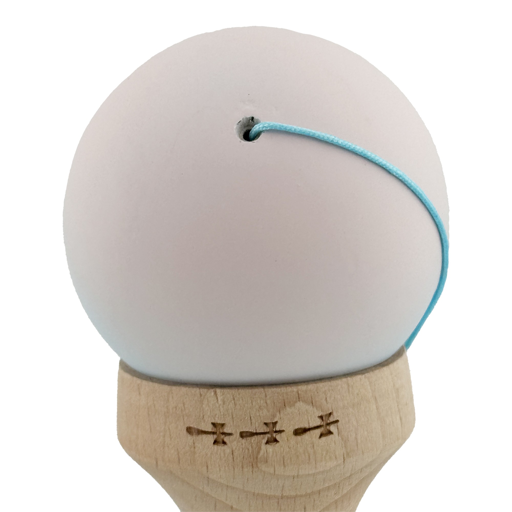 Kendama X Originala, Profesionala, Flippy, Rubber Grip, Cupe Mari KING SIZE V3, Gaura in Baza, Rulment Metalic, din lemn 18 cm, Ata 62/65 cm, Gradient Lila/Turcoaz