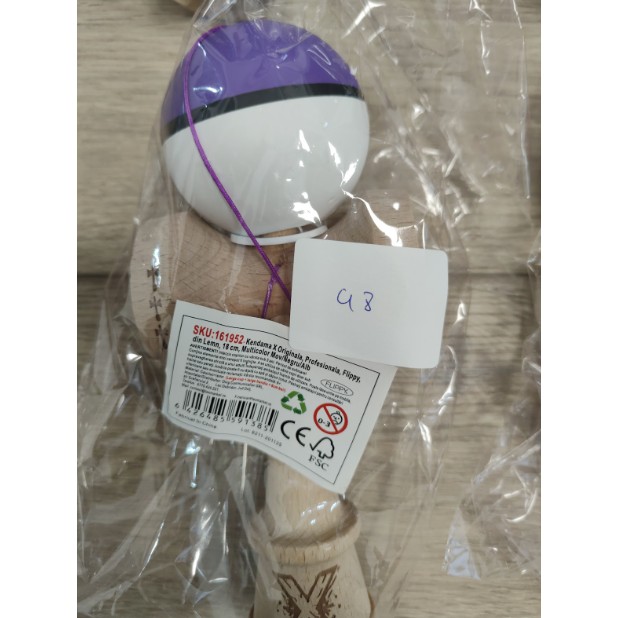 Kendama X Originala, Profesionala, Flippy, Big Cups V3, Rubber Grip model mov/alb