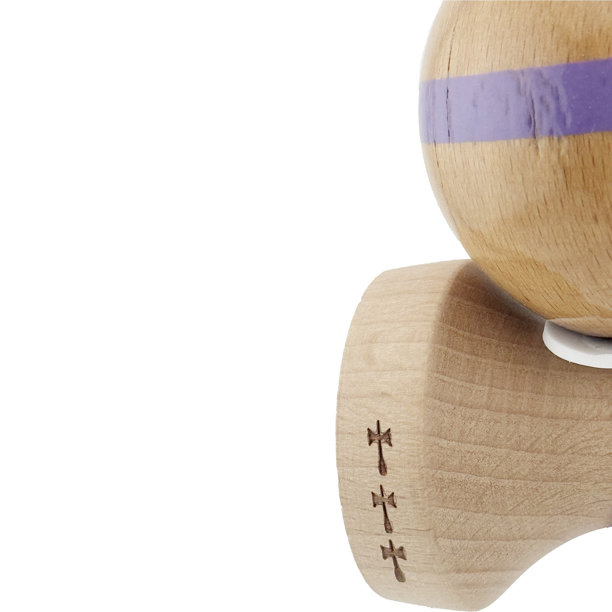 Kendama X Originala, Profesionala, Flippy, Super Sticky, Cupe Mari KING SIZE V3, Gaura in Baza, Rulment Metalic, din lemn 18 cm, Ata 55 cm, Original Mov