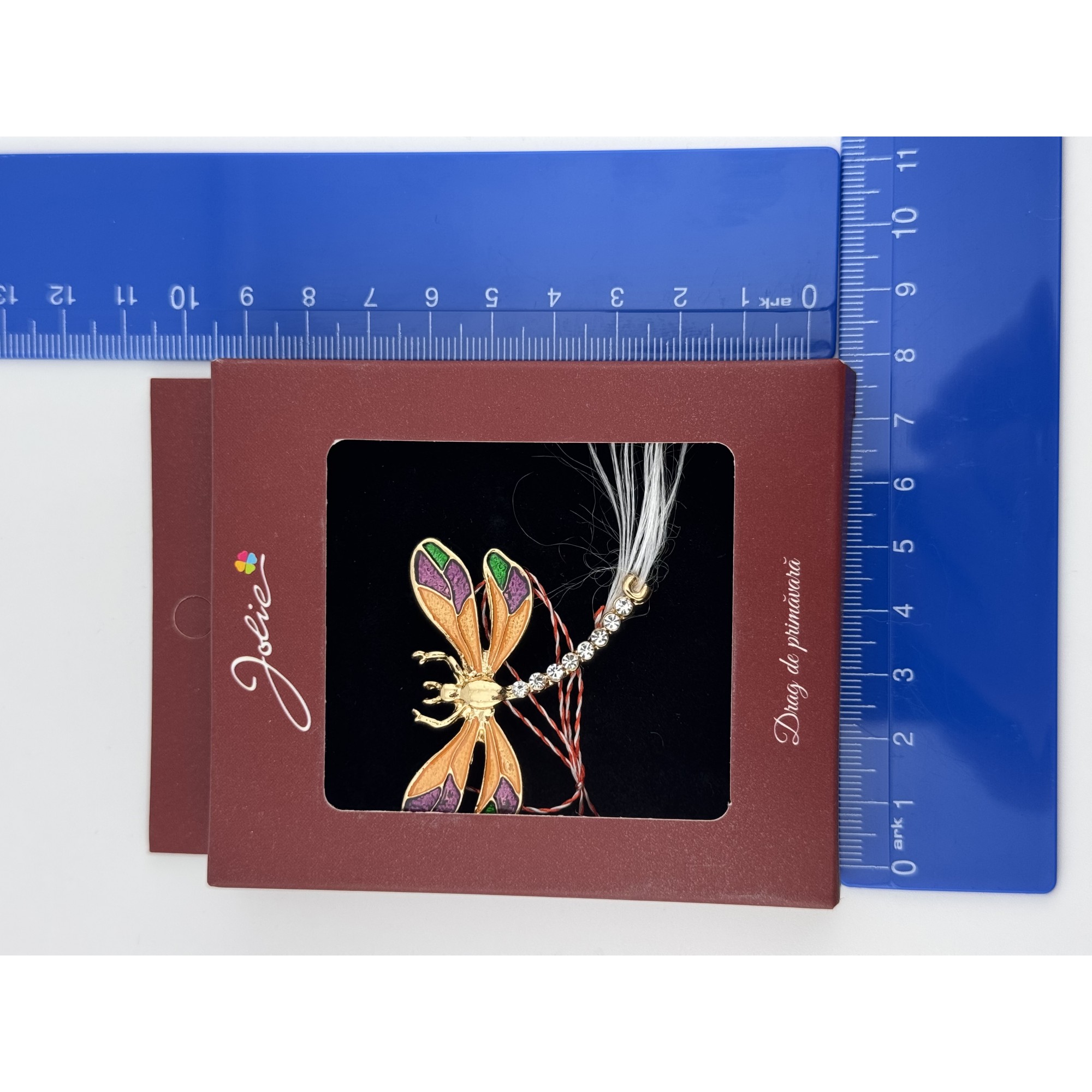 Brosa Vintage, Jolie, Material Metal, Ambalaj Carton, Dimensiune Brosa Aproximativ 4-6 cm, Model Libelula, Multicolor