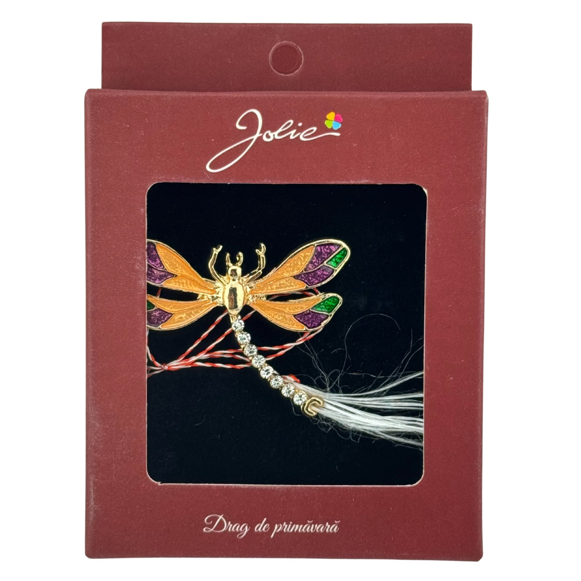 Martisoare Brosa Vintage - Brosa Vintage, Jolie, Material Metal, Ambalaj Carton, Dimensiune Brosa Aproximativ 4-6 cm, Model Libelula, Multicolor