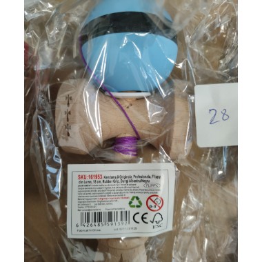 Kendama X Originala, Profesionala, Flippy, Big Cups V3, Rubber Grip, model bleu/negru/bleu