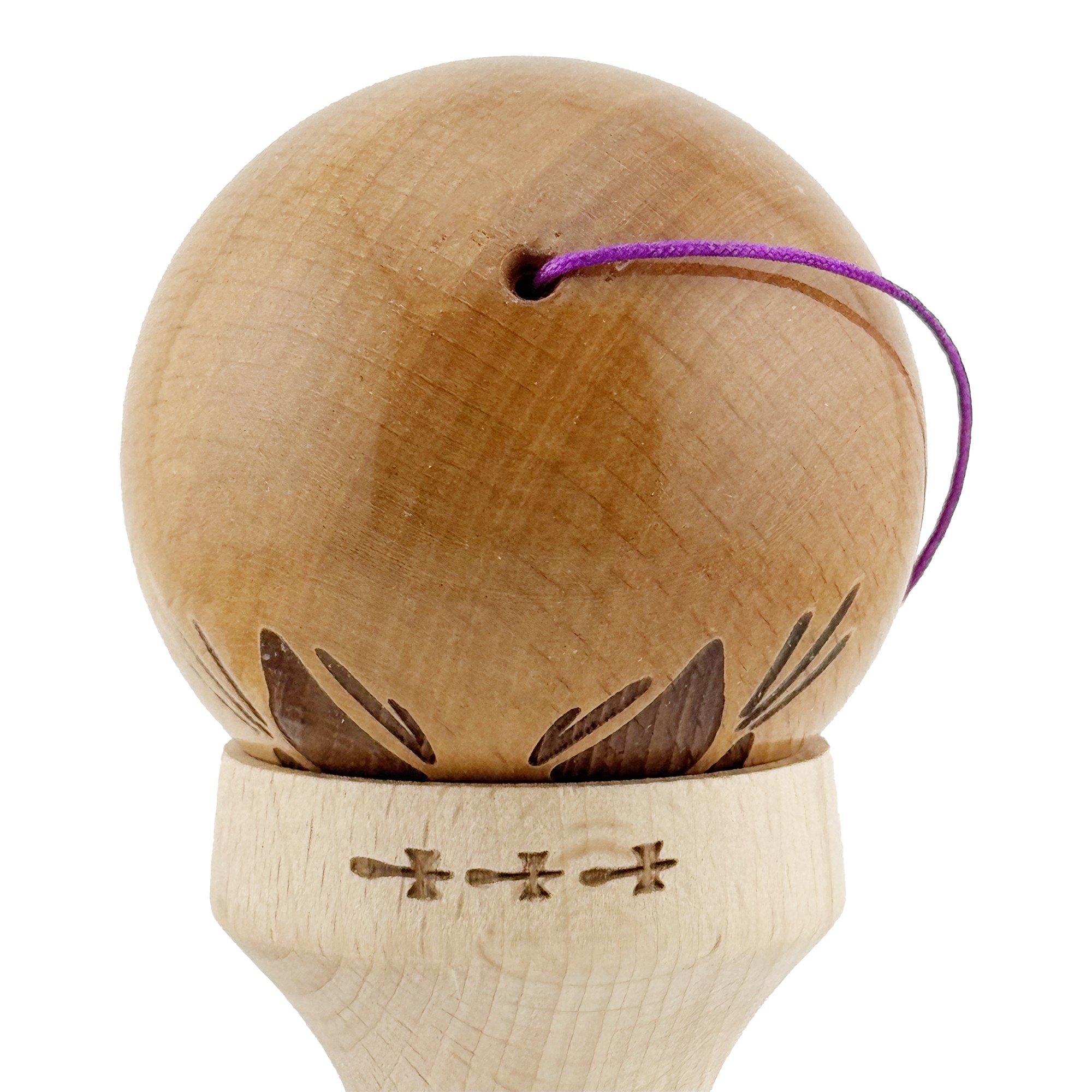 Kendama X Originala, Profesionala, Flippy, Crazy Cat, Super Sticky, Cupe Mari KING SIZE V3, Gaura in Baza, Rulment Metalic, din lemn 18 cm, Ata 62/65 cm, Maro
