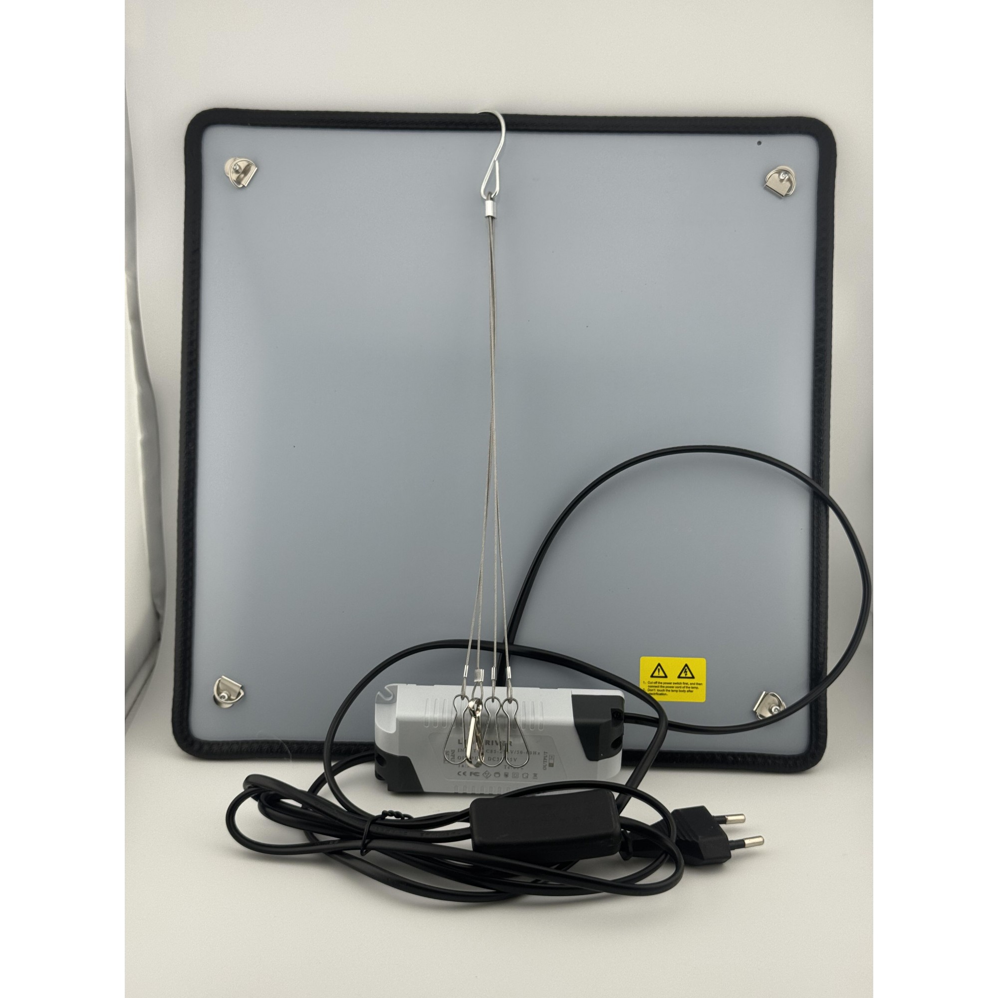 Lampa Crestere Plante, Flippy, Model Keel Edge, 500 LED, 85-265 V, 45 W, Spectru Alb Cald, Rosu si Albastru, 30 x 30 cm, Negru