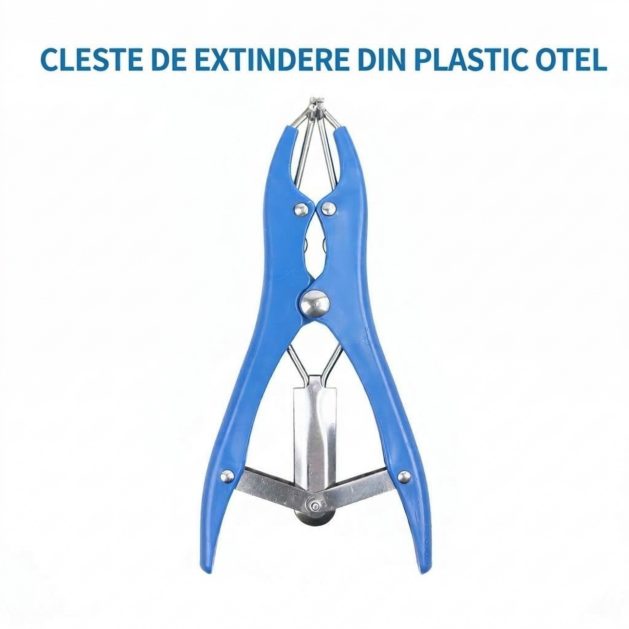 Cleste Pentru Castrarea Animalelor, Flippy, Set Cu 1000 Inele Elastice, Control Temperatura 40 Grade, 3.5 W, 21 x 6 cm, Albastru