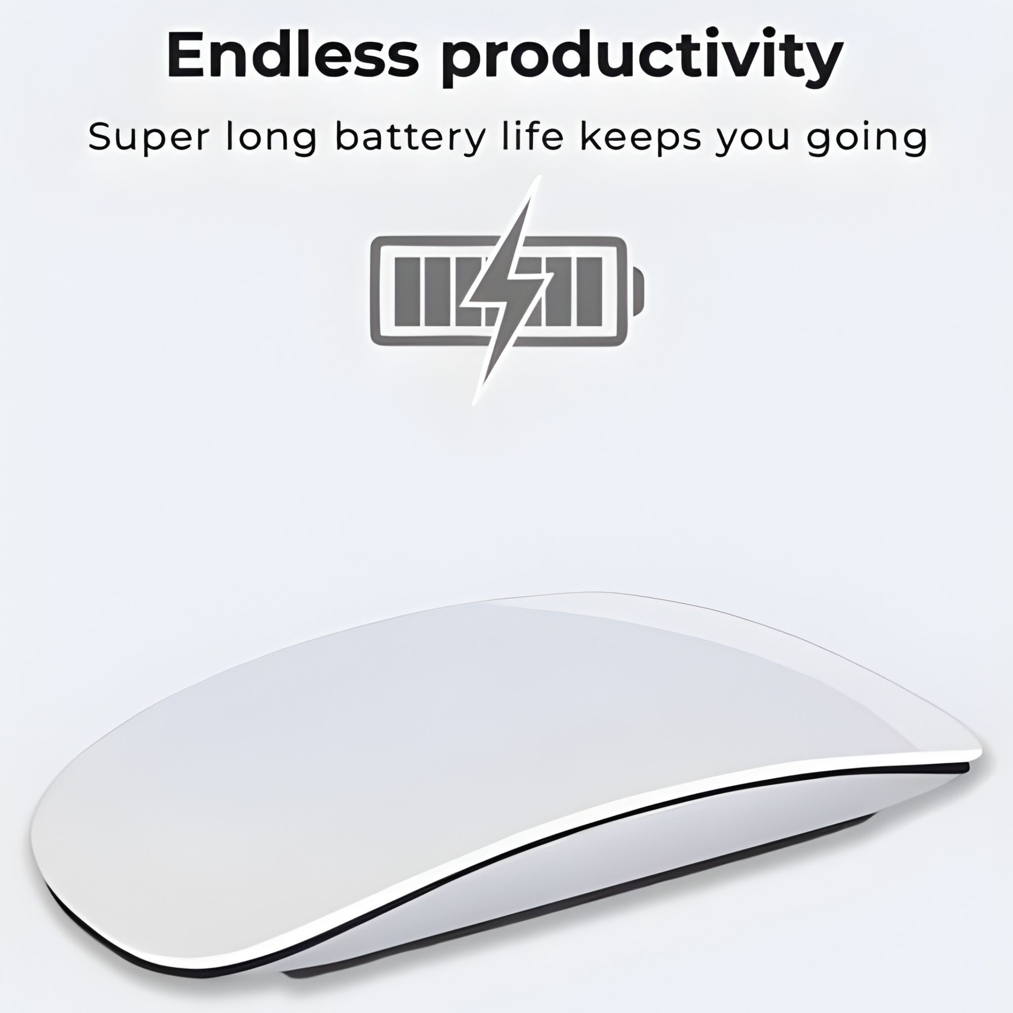 Mouse Wireless cu Gesturi, FLIPPY, Bluetooth + 2.4GHz, Reincarcabil USB, Ultra Subtire, 1600 DPI, Silentios, Design Elegant si Compact, Compatibil cu Laptop/PC, Telefon si Tableta, Ideal pentru Birou si Calatorii, Alb