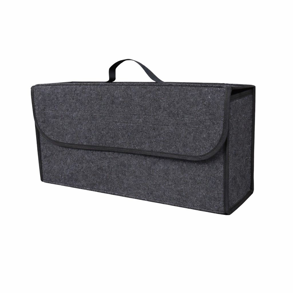 Organizator Portbagaj Auto Pliabil, Flippy, Cutie Depozitare Multifunctionala, Material Textil Non Woven, 50 x 17 x 24 cm, Gri
