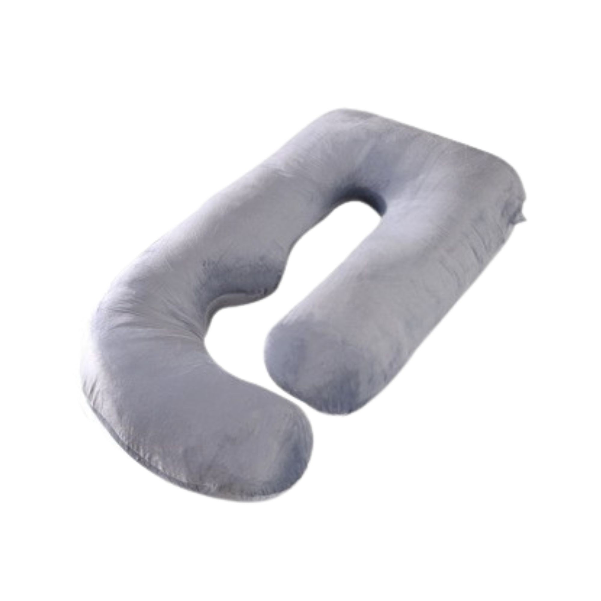 Perna pentru Gravide, Flippy, Perna de Sarcina, Detasabila si Lavabila, Ergonomica Tip J, Captuseala din Poliester, 155 x 75 x 60 cm, Gri