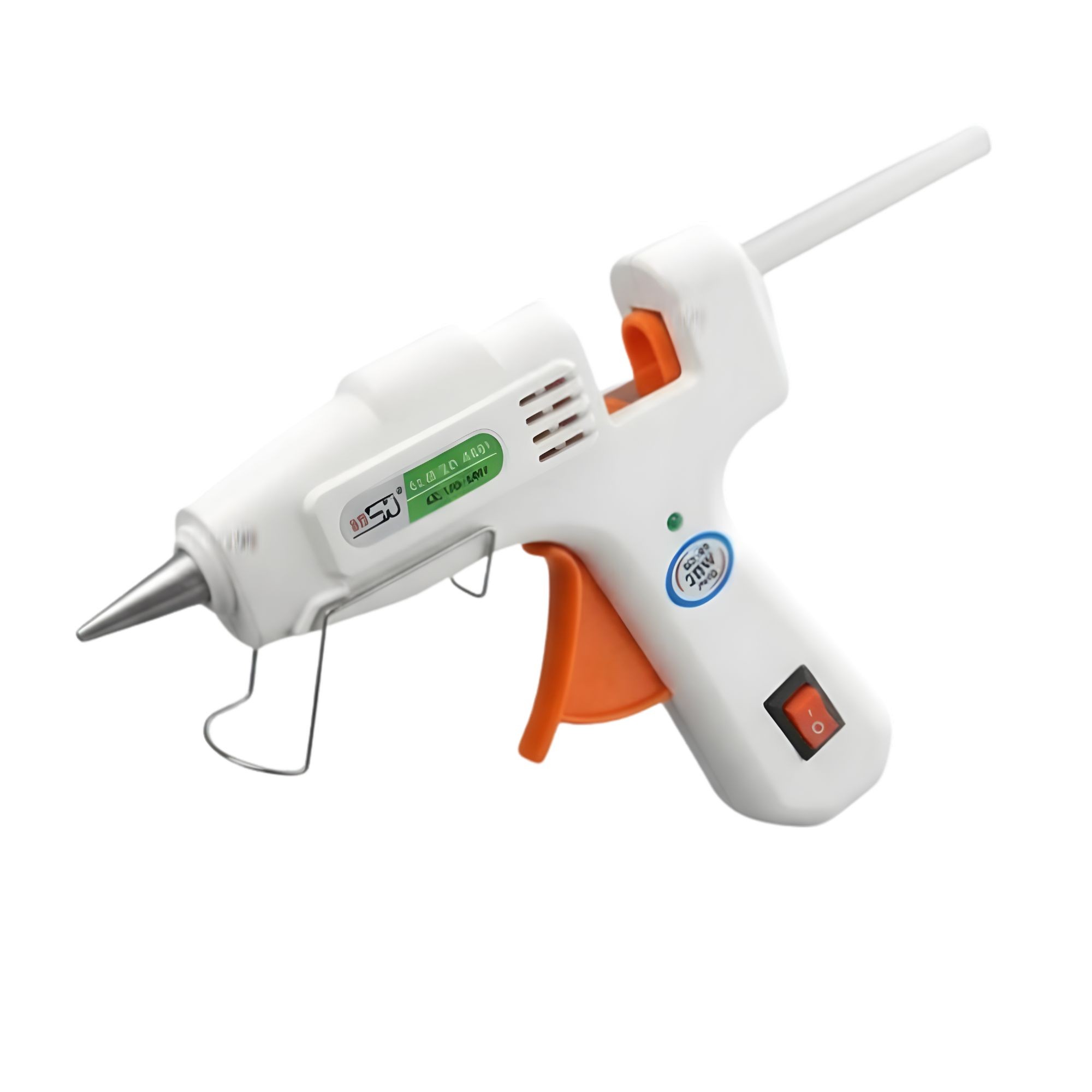 Pistol de Lipit cu Silicon la cald, Flippy, 20 W, pentru Batoane 7 mm, Duza din Aluminiu Anti-picurare, Incalzire Rapida, pentru Bricolaj, Artizanat și Reparatii, Alb