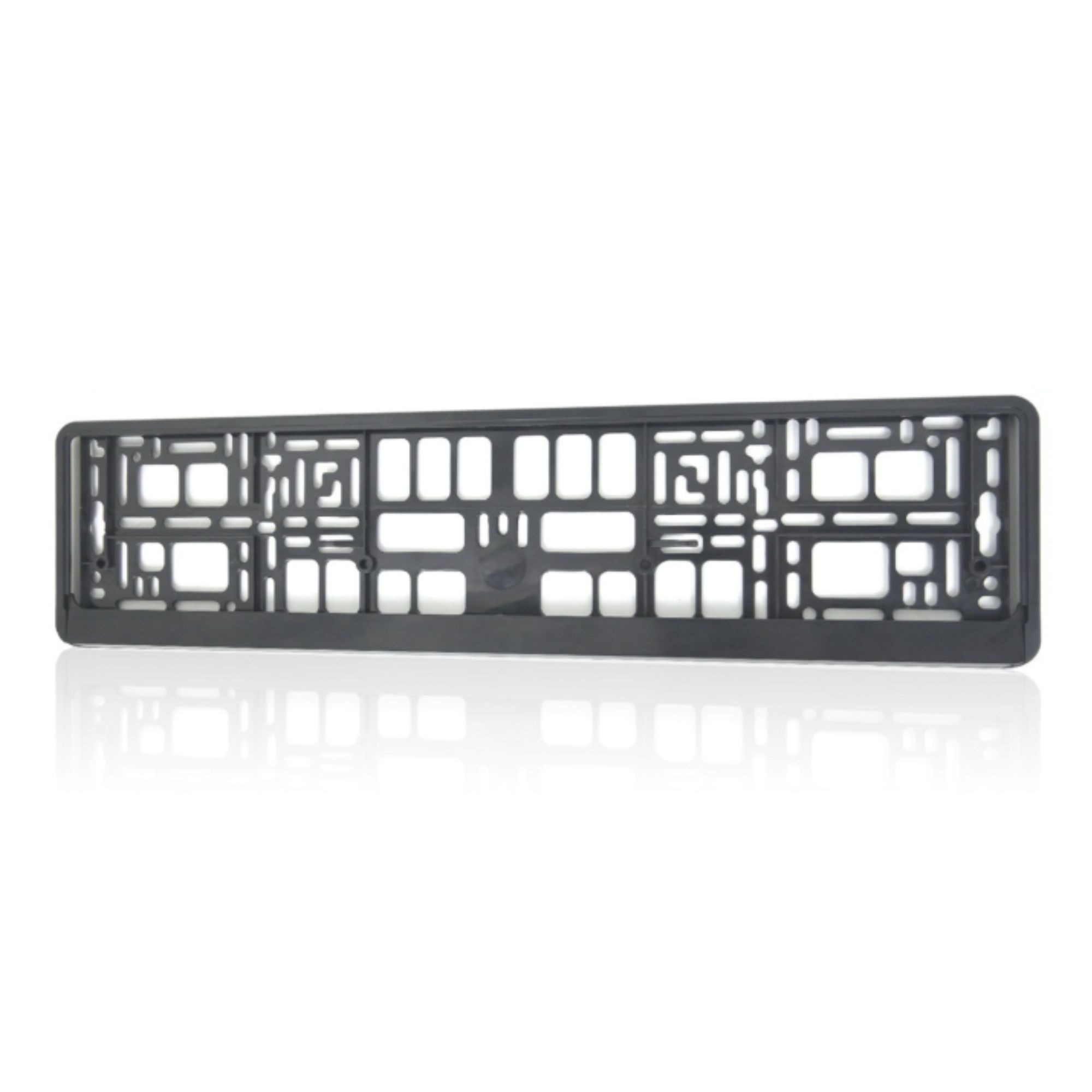 Suport Placute de Imatriculare, Flippy, Standard European XC-W341, din Plastic, Rama pentru Placute,  52.7 x 13 x 1.2 cm, Negru