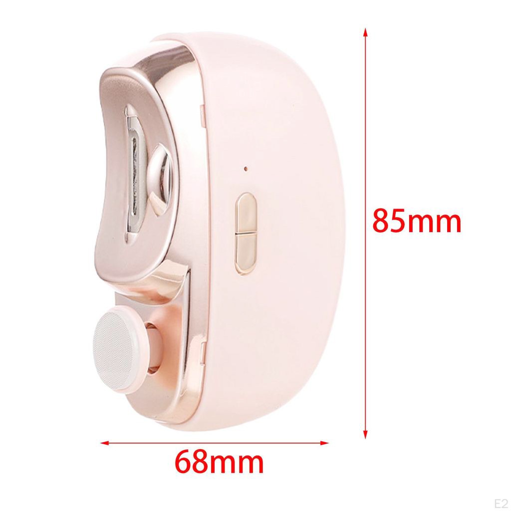 Unghiera Electrica 2 in 1, Flippy, Taiat si Slefuit, 2 Viteze, Lumina LED, Design Ergonomic, Compartiment Resturi, Portabila, Silentioasa 65 db, USB-C, Manichiura, Ideal Pentru Copii si Adulti, 8.5 x 6.8 x 3.3 cm, Roz