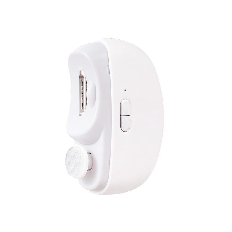 Unghiera Electrica 2 in 1, Flippy, Taiat si Slefuit, 2 Viteze, Lumina LED, Design Ergonomic, Compartiment Resturi, Portabila, Silentioasa 65 db, USB-C, Manichiura, Ideal Pentru Copii si Adulti, 8.5 x 6.8 x 3.3 cm, Alb