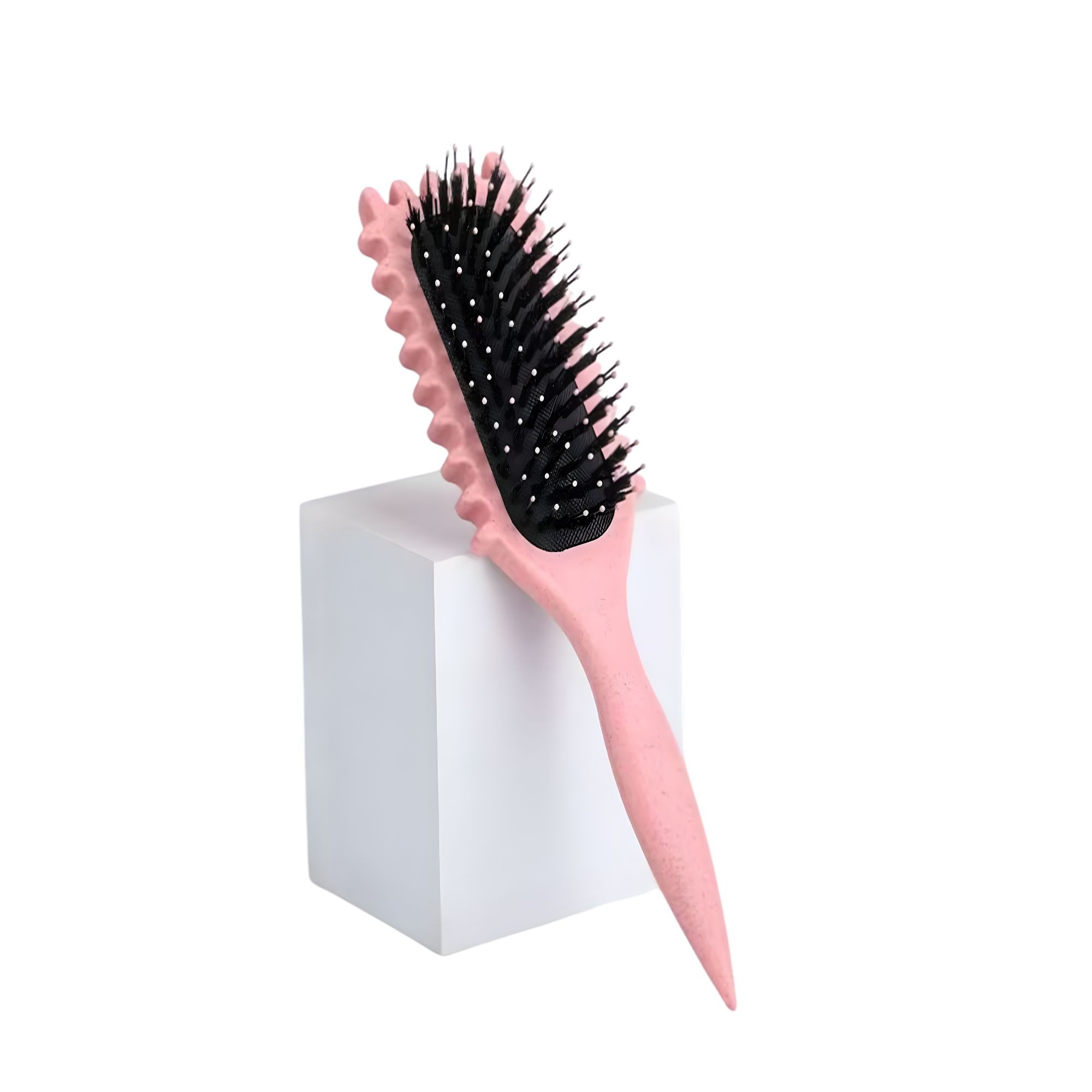 Perie Profesionala pentru Par, Flippy, Perie pentru Definirea Buclelor pentru Par Cret, Multifunctionala, 24.5 x 7 x 4.3 cm, Roz