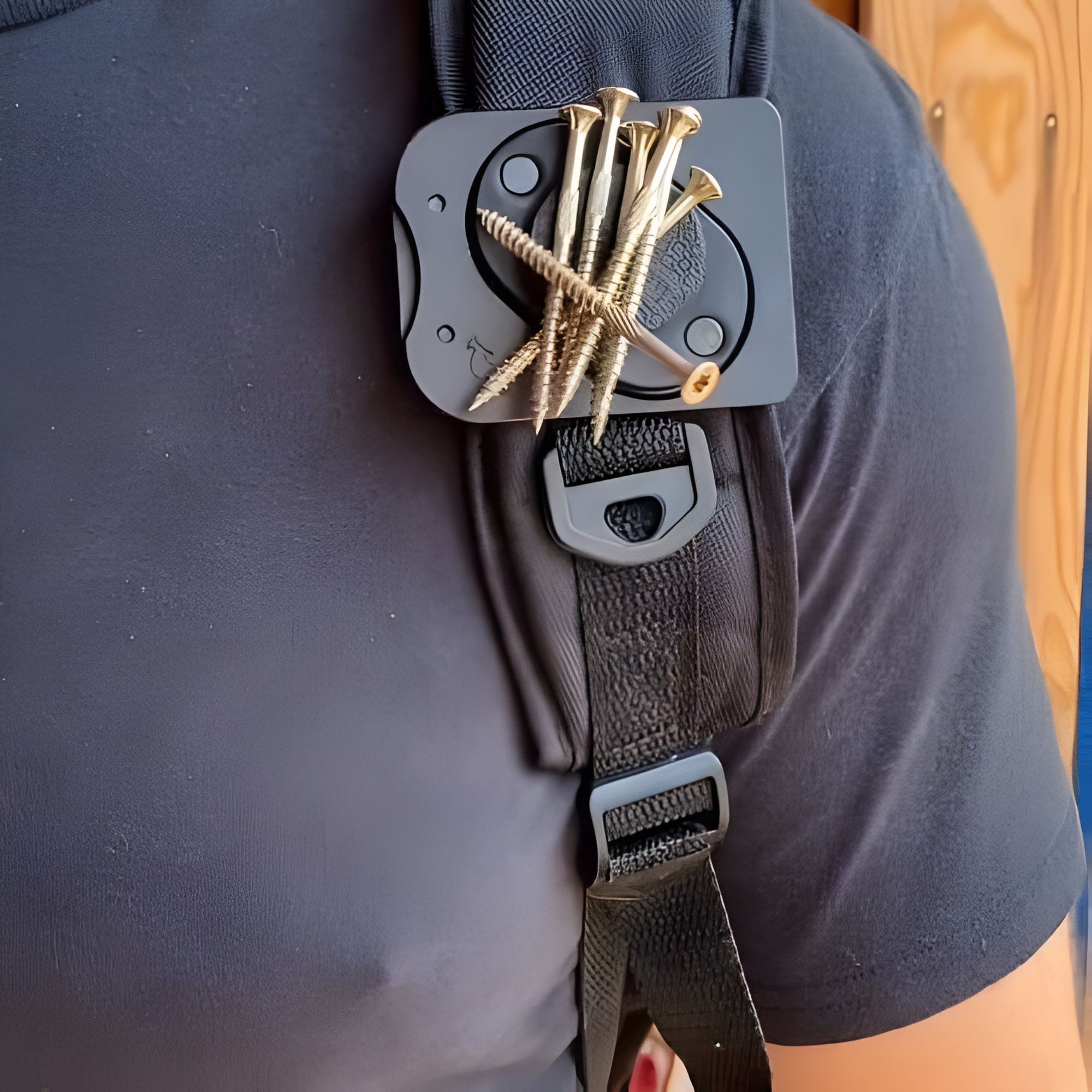 Suport Magnetic pentru Scule, Flippy, Clips Metalic pentru Curea, Fixare Puternica pentru Cuie, Suruburi, Ciocan, Cleste, Chei Si Alte Scule, 7.7 x 6.1 x 2cm, Negru