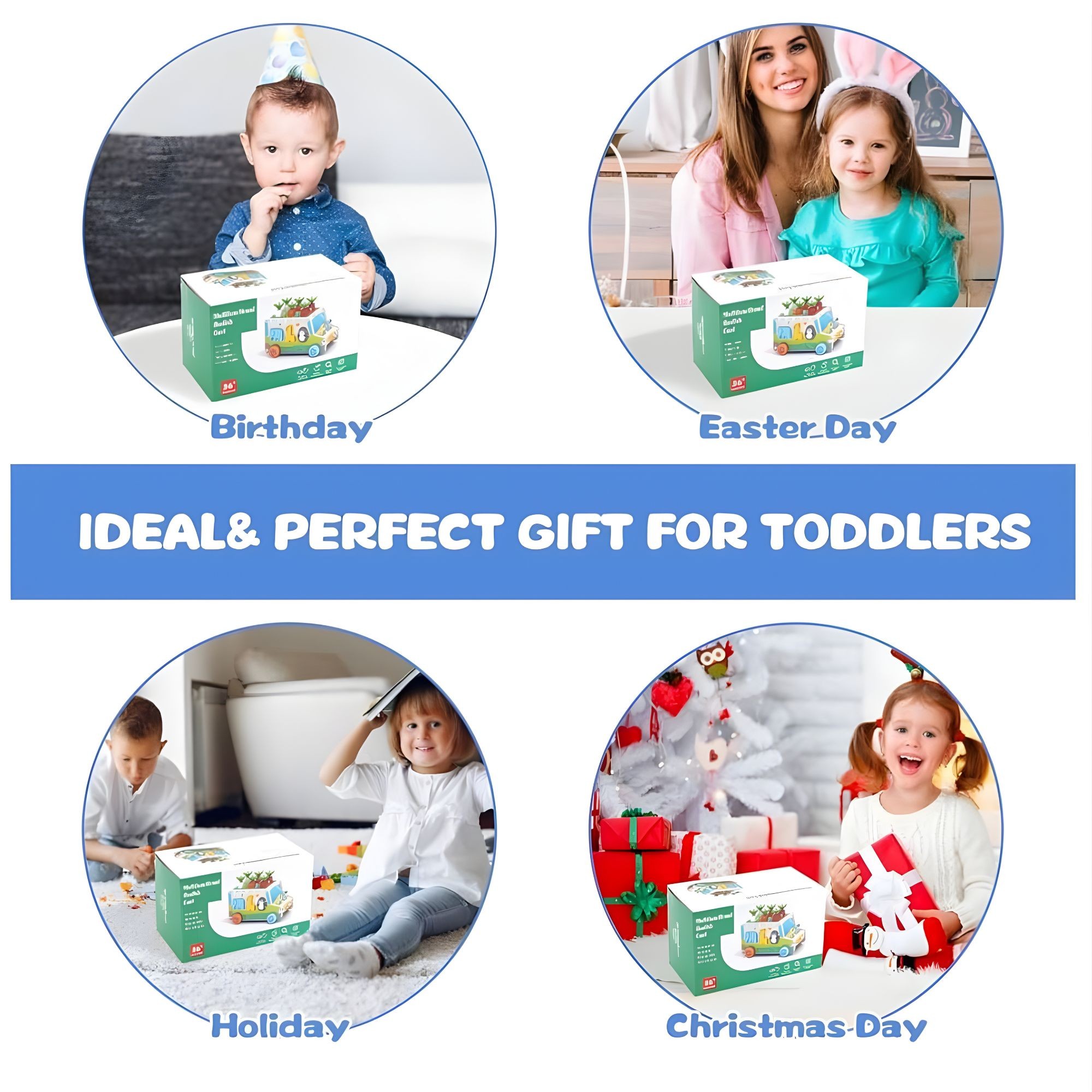 Jucarie Educativa Montessori, Flippy, Model Masinuta Educativa din Lemn 6 in 1, Sortator Forme, 1–3 ani, 23.7 x 17.5 x 12 cm, Multicolor