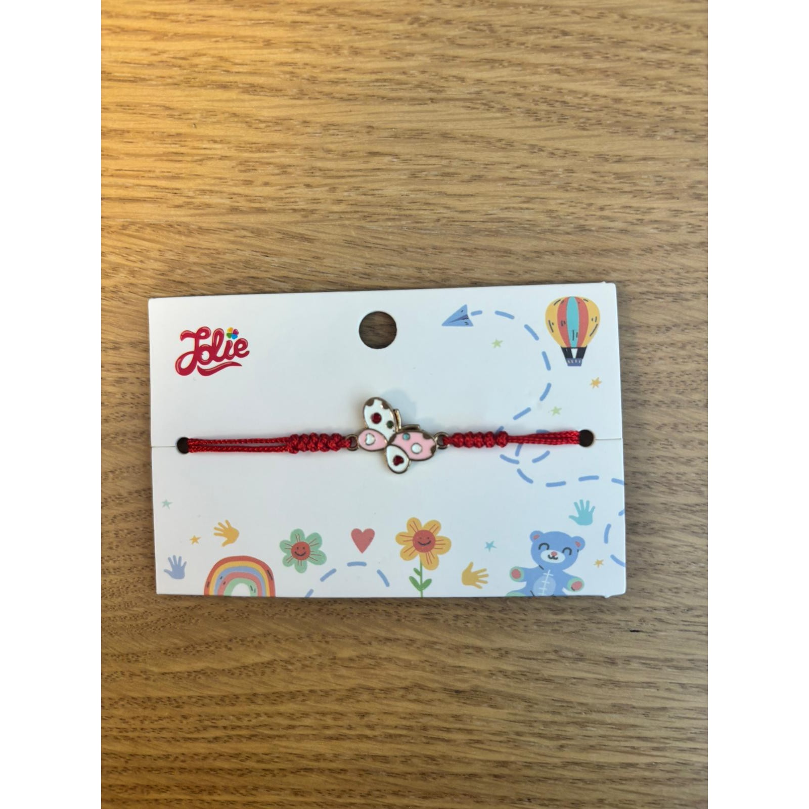 Bratara Jolie cu Impletitura pentru Copii Model Fluturas, Roz Multicolor