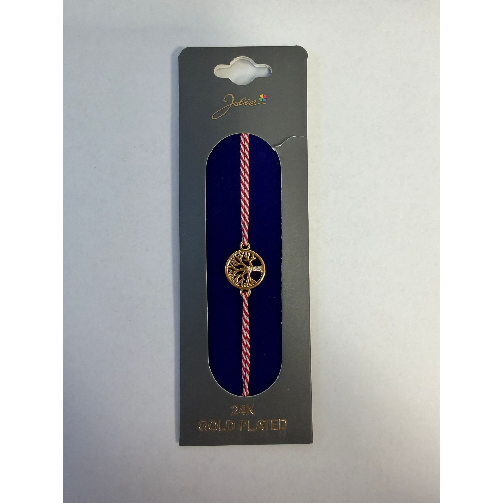 Bratara Placata cu Aur 24k, Snur Rosu, Model 2