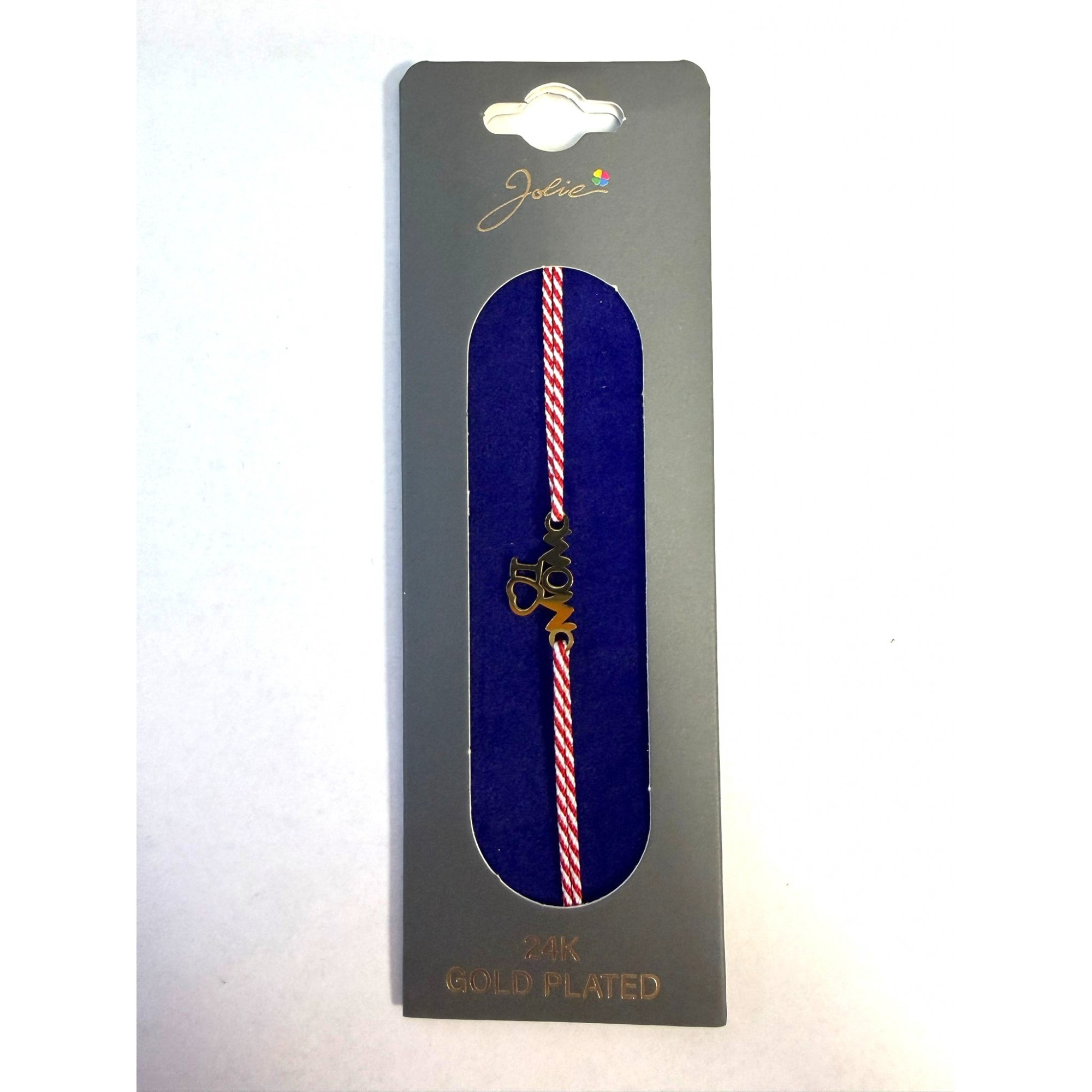 Bratara Placata cu Aur 24k, Snur Rosu, Model 3