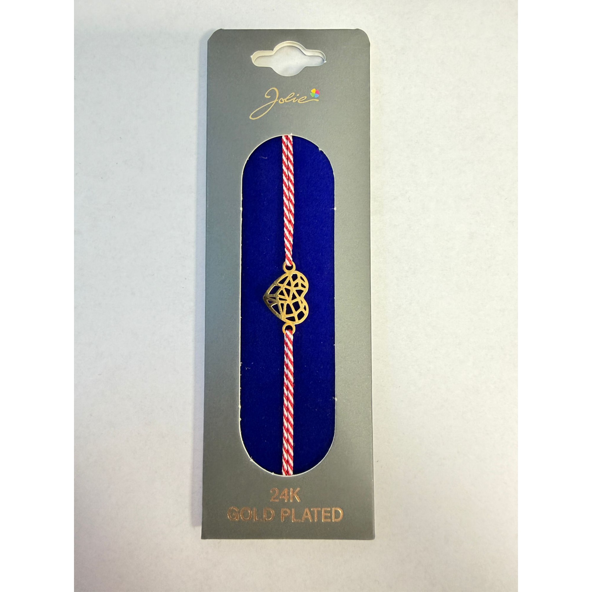 Bratara Placata cu Aur 24k, Snur Rosu, Model 5