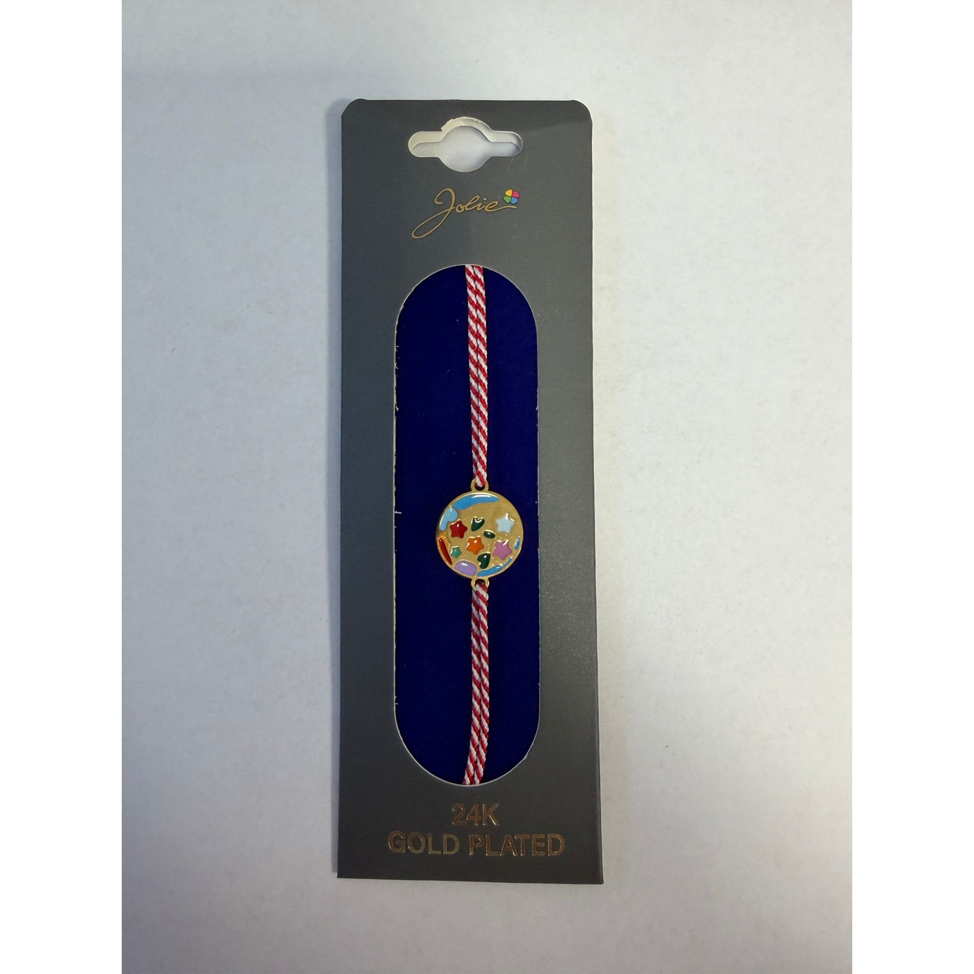 Bratara Placata cu Aur 24k, Snur Rosu, Model 9