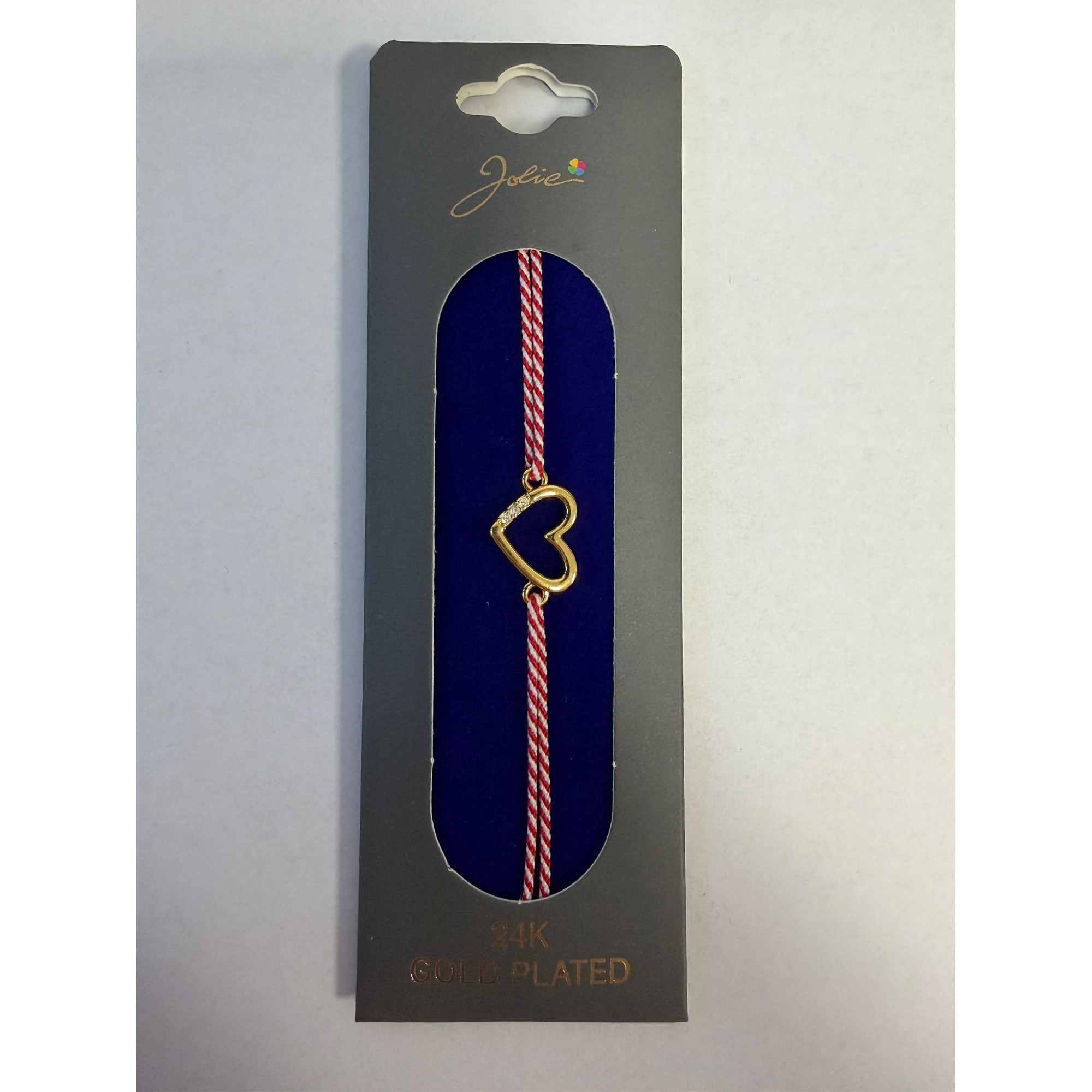 Bratara Placata cu Aur 24k, Snur Rosu, Model 12