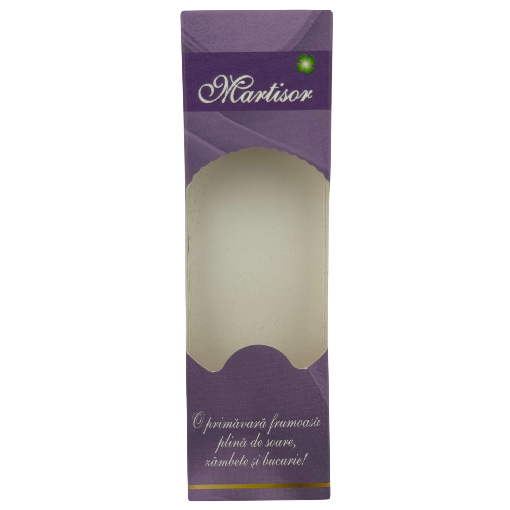 Set 100 Bucati Ambalaje de Carton pentru Martisoare, Flippy, Cutii Brosa, Model Primavara, Lila