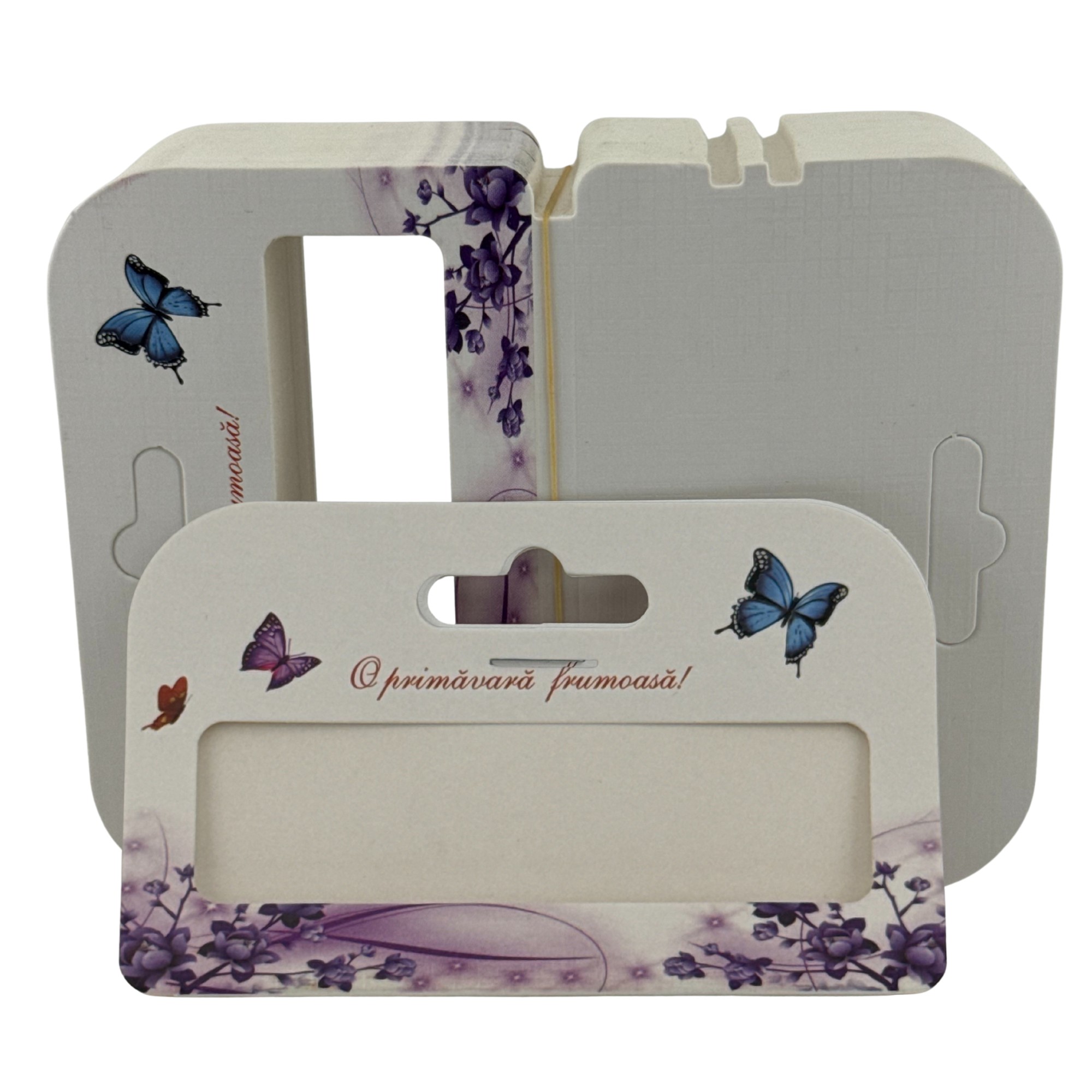 Ambalaje Martisor - Set 100 Bucati Ambalaje de Carton pentru Martisor, Flippy, Cutii Bratara, Model Fluture Albastru