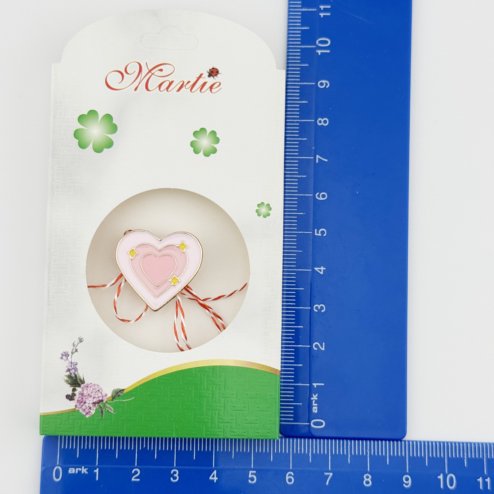 Ambalaje de Carton pentru Martisoare, Flippy, Set 200 Bucati, Cutii Brosa, Model Trifoi, Alb/Verde