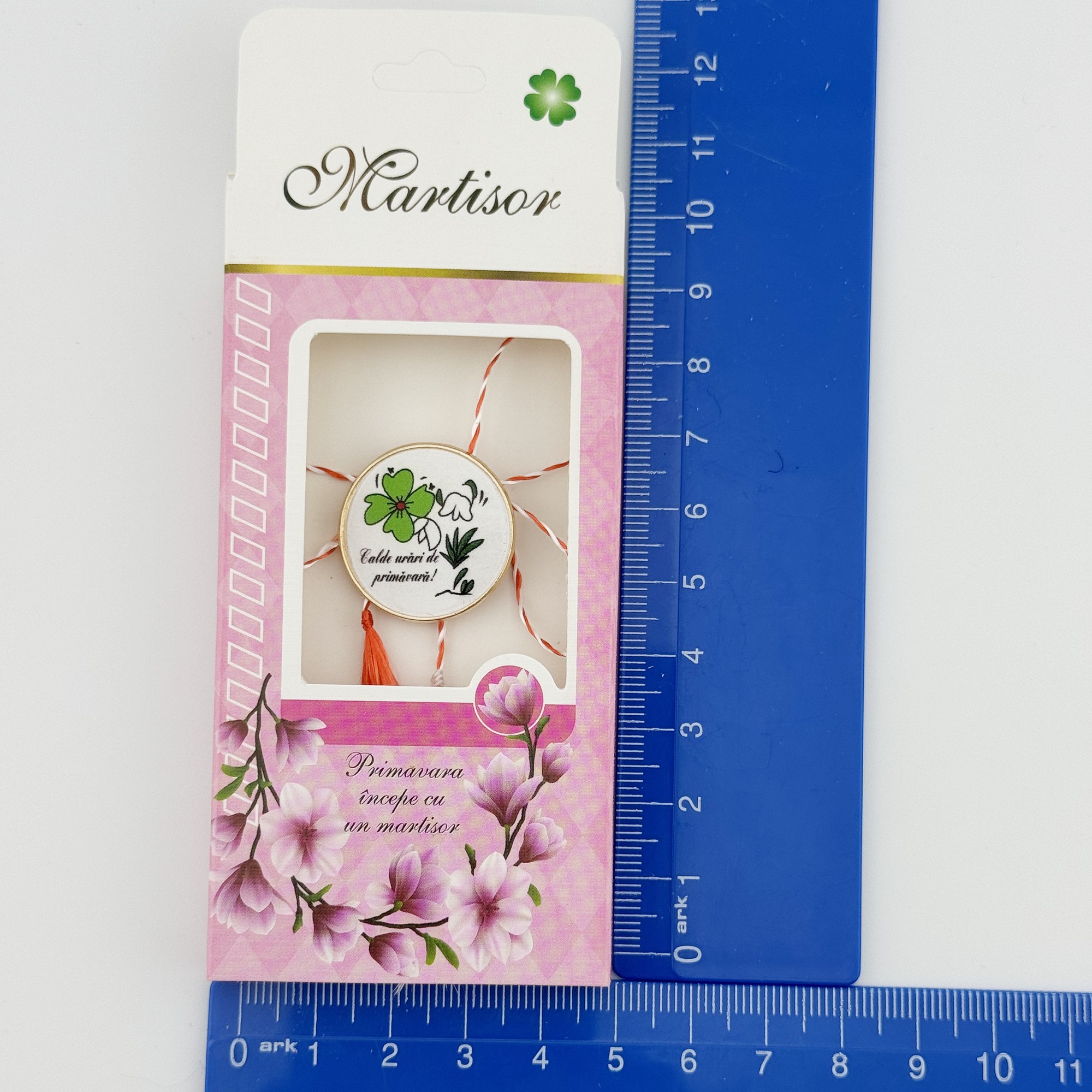 Ambalaje de Carton pentru Martisoare, Flippy, Set 200 Bucati, Cutii Brosa, Model Floral, Roz deschis