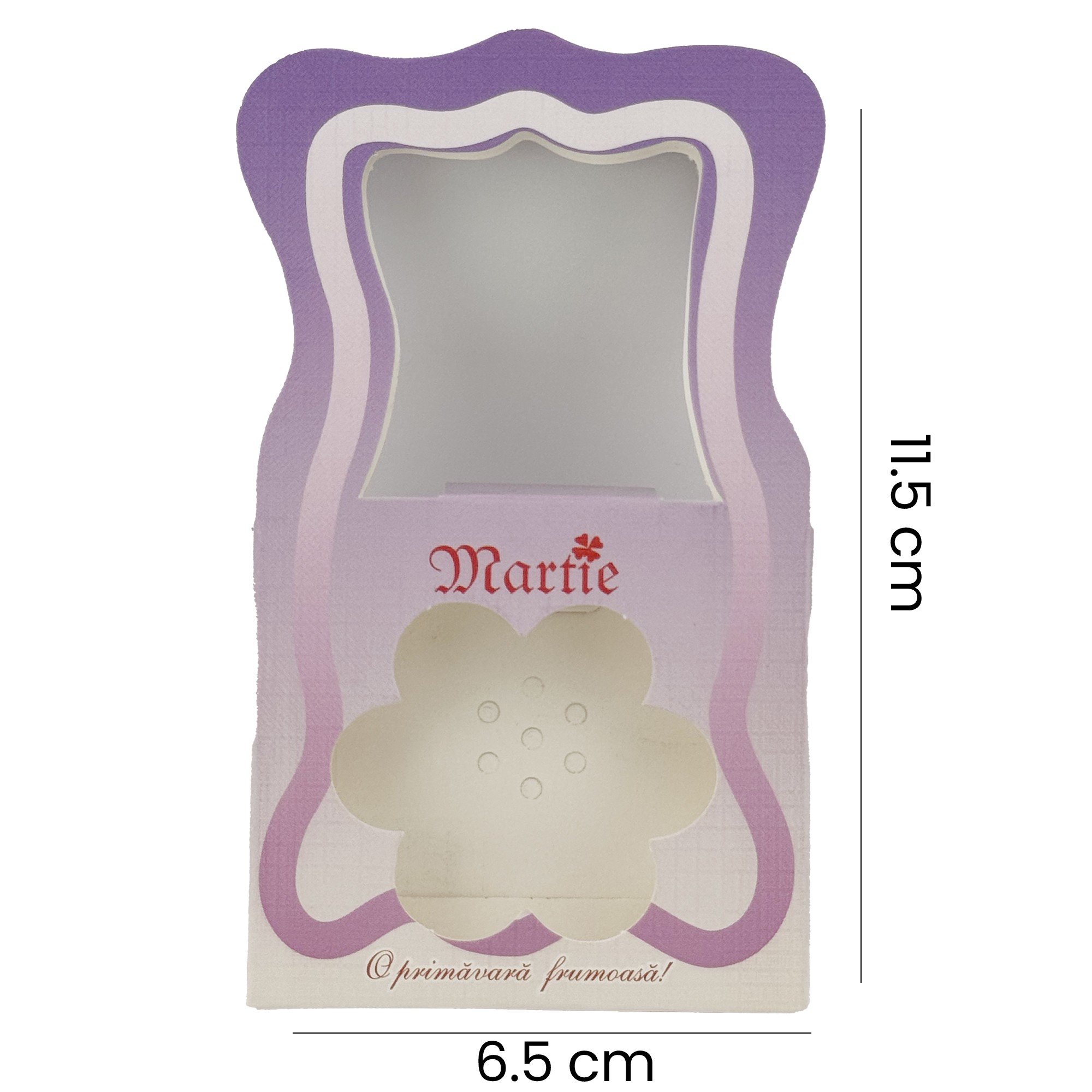 Ambalaje pentru Bratara Martisoare, Flippy, Set 200 Bucati, Cutii Brosa, Model Gentuta, Mov